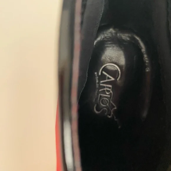 Carlos Red faux suede ankle booties - Picture 7 of 11